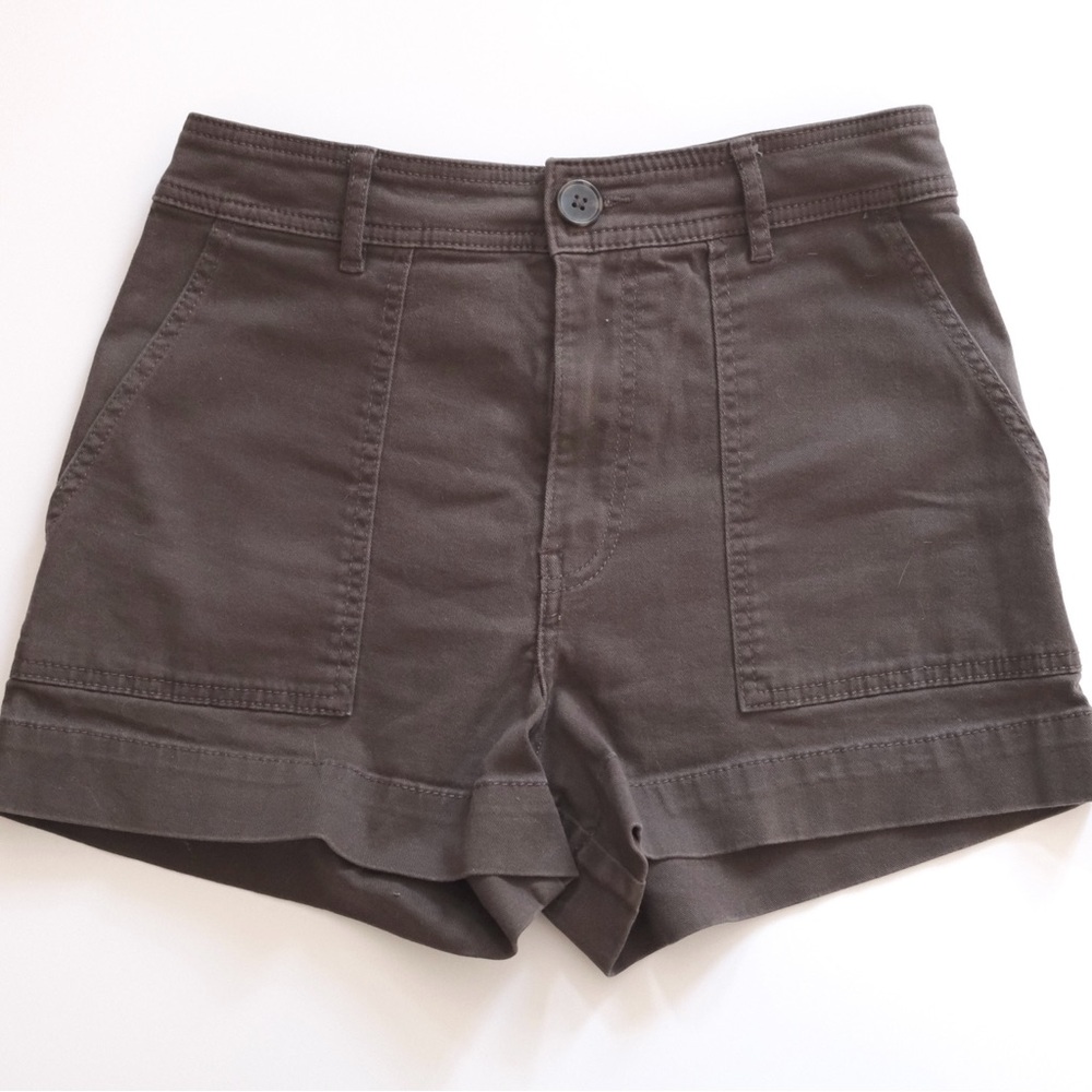H&M Women’s Gray Brown Utility Cotton Shorts - Size 6